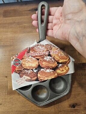 Norpro Brand New Danish Aebleskiver Pan Cast Iron Pan Fried Cakes Dessert Mold